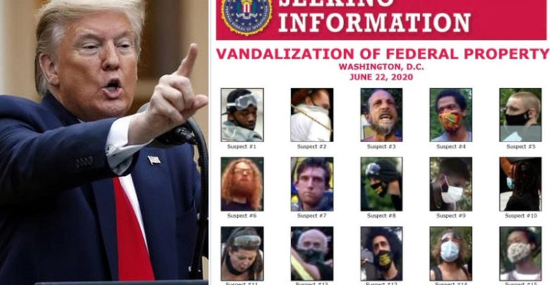 Donald Trump confirms many are in custody as he seeks help in identifying 15 other suspects for vandalization of Federal Property
